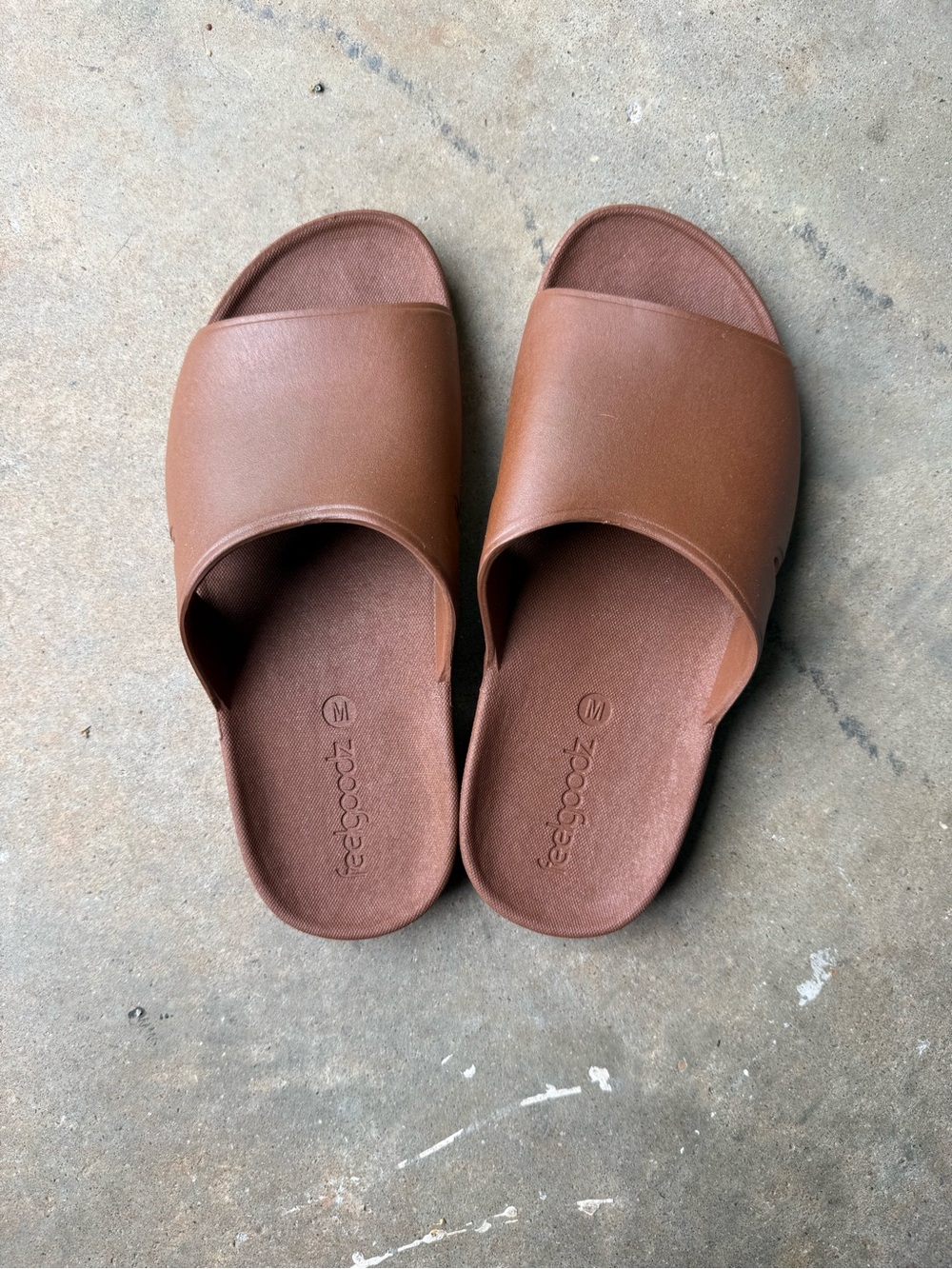 Feelgoodz Slide Sandals Brown // Women's M 8.5-9.5